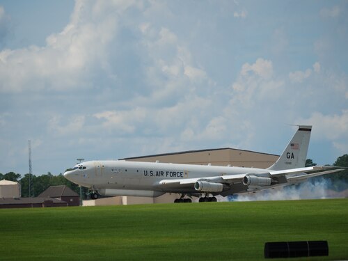 Photo shows aircraft landing