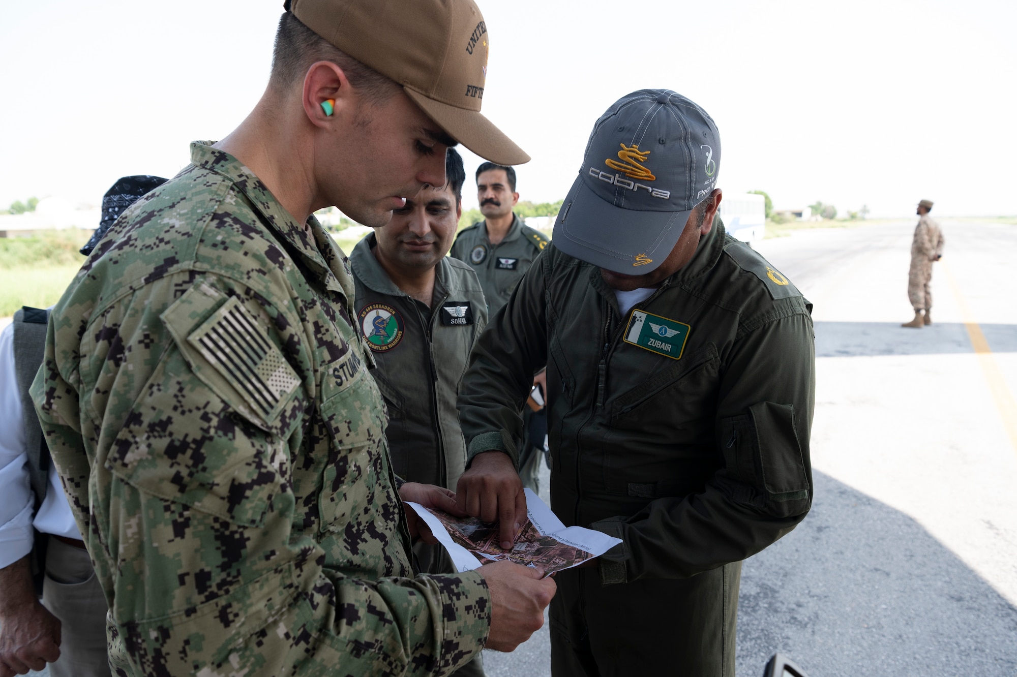 U.S. military personnel assigned to United States Central Command deliver equipment in support of a USAID-led humanitarian mission at Sukkur Airport, Pakistan, Sep 8, 2022. USAID leads the U.S. Government's international development and disaster assistance, helping people emerge from humanitarian crises, such as the catastrophic flooding currently plaguing Pakistan. This USAID-led delivery was the first of many to be distributed at several locations throughout the country.