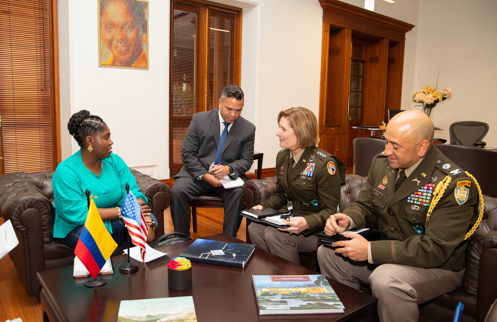 U.S. Army Gen. Laura Richardson, commander of U.S. Southern Command, meets with Colombian Vice President Francia Márquez.