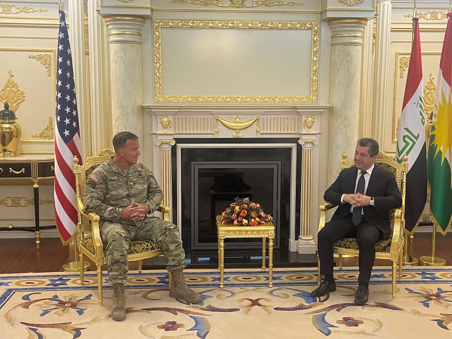 General Michael “Erik” Kurilla, commander of U.S. Central Command, met with Masrour Barzani, Prime Minister of the Kurdish Regional Government in Erbil, Iraq, on Sept. 8. The two leaders discussed matters of mutual interest, to include the ongoing clearing operations in the al-Hol internal displaced persons camp and CENTCOM’s commitment to the enduring defeat of ISIS.