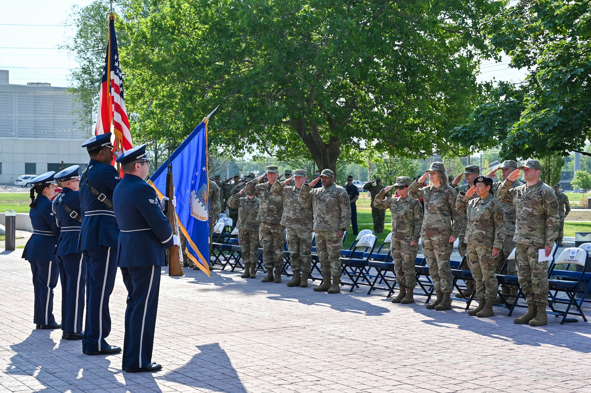 Participants attend a 9/11 Memorial Ceremony Sept. 9, 2022, at Hill Air Force Base, Utah