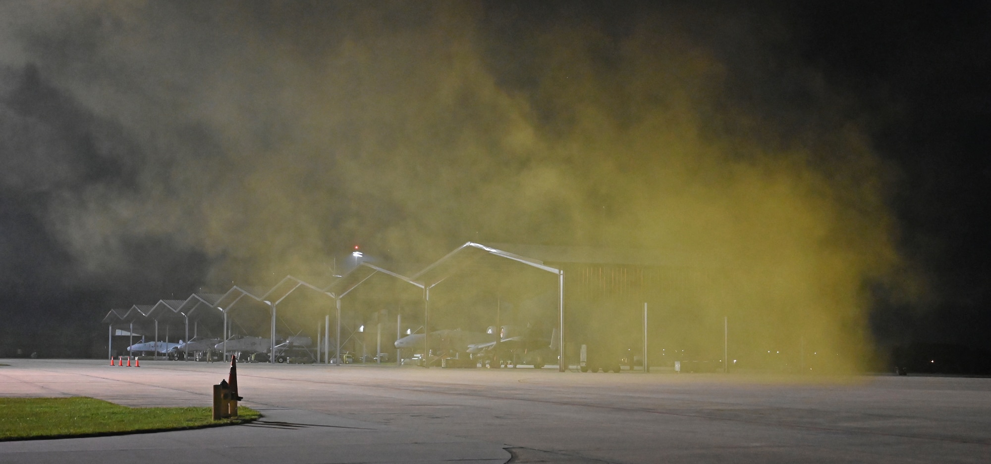 The results of a simulated attack on an A-10C Thunderbolt II aircraft at Warfield Air National Guard Base at Martin State Airport, Middle River, Md., during an Anti-terrorism/force protection exercise on September 9, 2022.