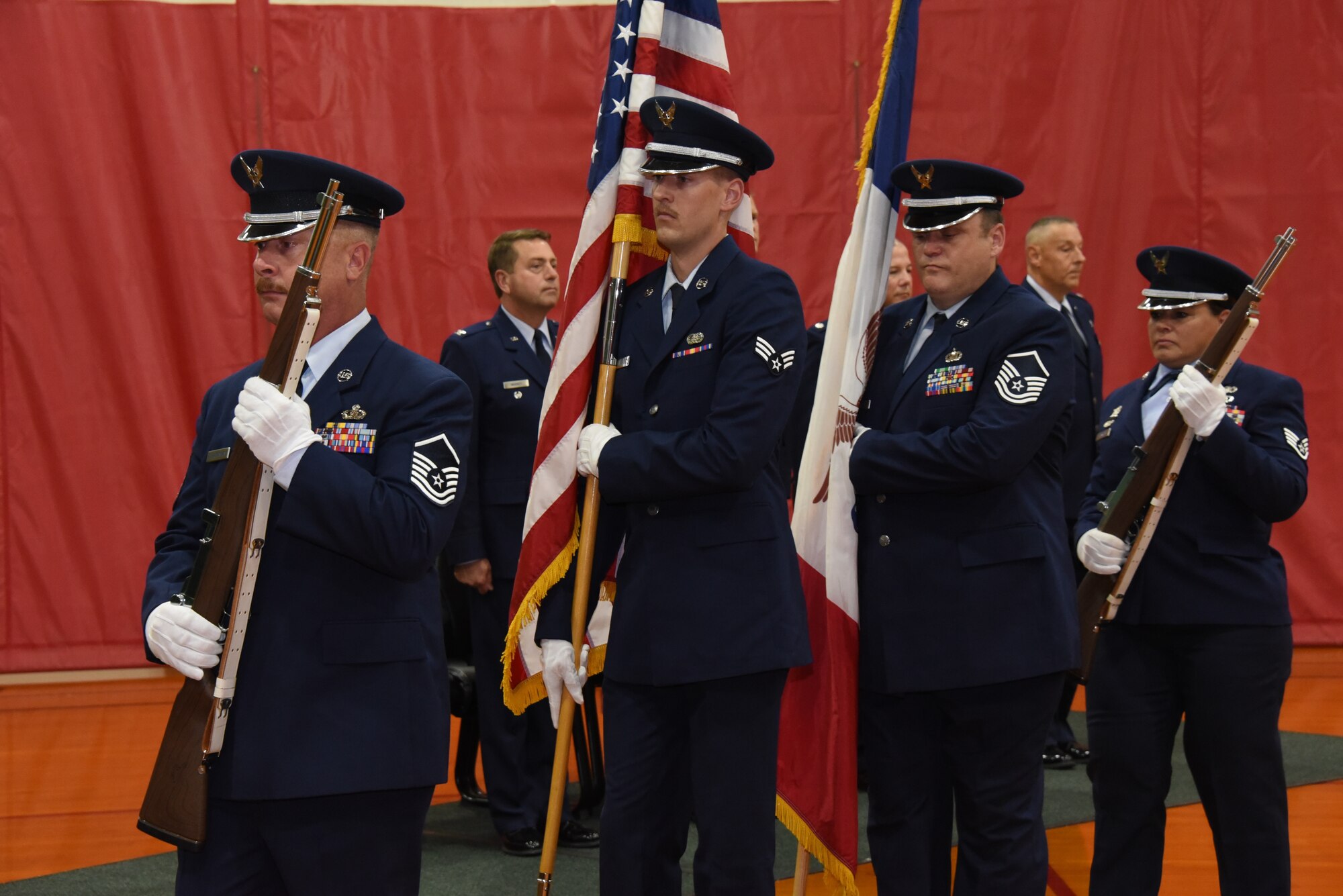 Honor Guard march in ceremony