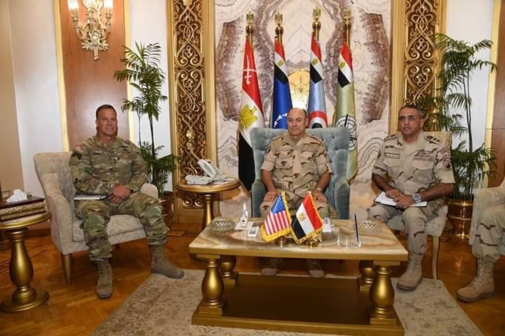 General Michael “Erik” Kurilla, commander of U.S. Central Command, visited with Egyptian Minister of Defense General Mohamed Zaki, and Lieutenant-General Osama Askar, Chief of Staff of the Armed Forces this week in Cairo. 
The leaders discussed mutual security concerns, to include methods to improve border security, opportunities to enhance partnered training for counterterror operations, and opportunities to strengthen the U.S.-Egypt military partnership.