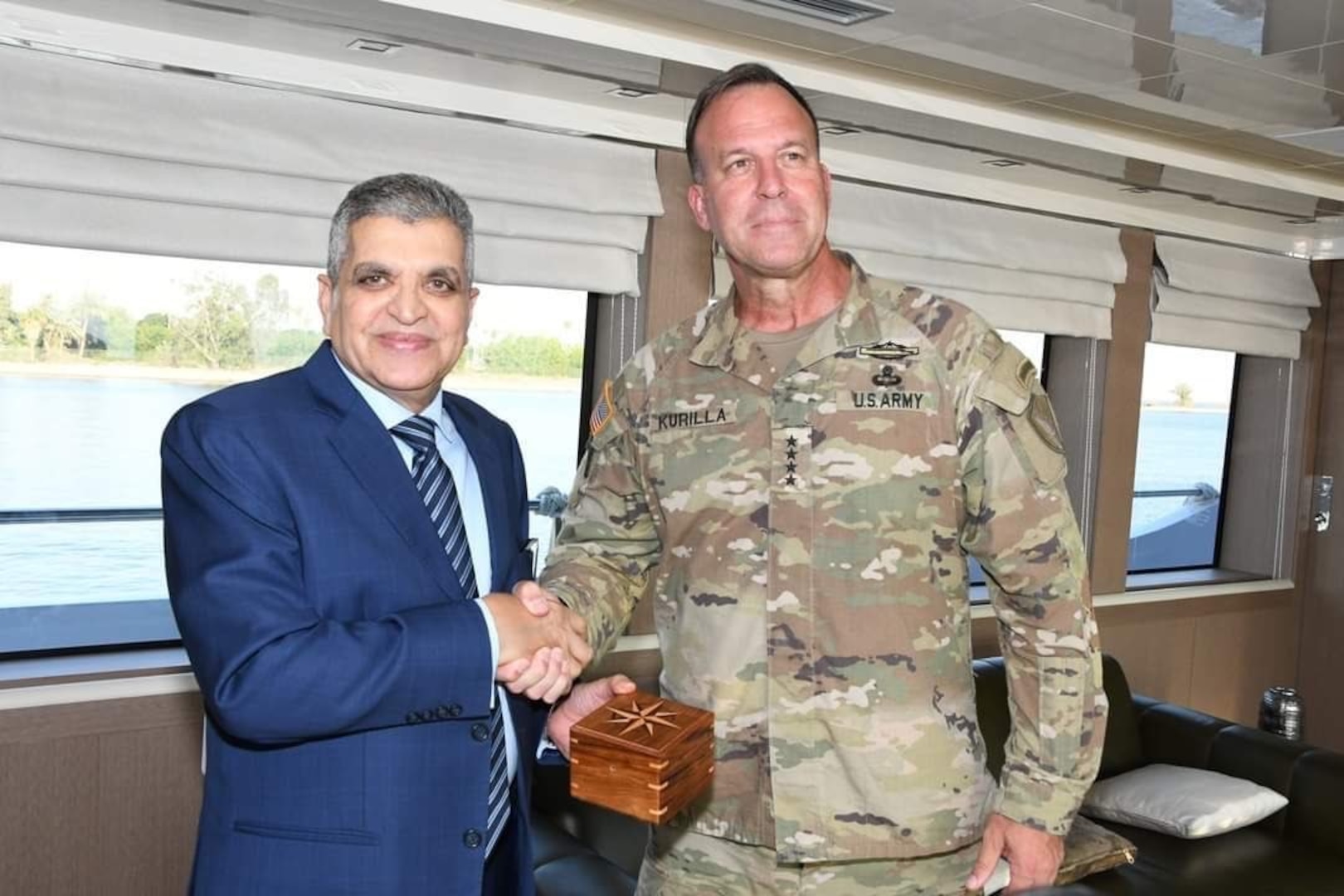 General Michael “Erik” Kurilla, commander of U.S. Central Command, visited with Egyptian Minister of Defense General Mohamed Zaki, and Lieutenant-General Osama Askar, Chief of Staff of the Armed Forces this week in Cairo. 
The leaders discussed mutual security concerns, to include methods to improve border security, opportunities to enhance partnered training for counterterror operations, and opportunities to strengthen the U.S.-Egypt military partnership.