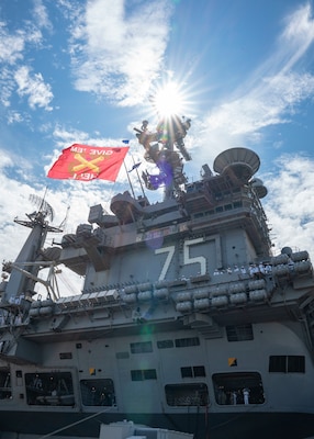 USS Harry S. Truman (CVN 75) returns to Naval Station Norfolk after a regularly scheduled deployment in the U.S. 5th Fleet and U.S. 6th Fleet areas of operations in support of theater security cooperation efforts and to defend U.S., allied and partner interests, Sept. 12.
