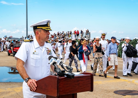 USS Harry S. Truman (CVN 75) returns to Naval Station Norfolk after a regularly scheduled deployment in the U.S. 5th Fleet and U.S. 6th Fleet areas of operations in support of theater security cooperation efforts and to defend U.S., allied and partner interests, Sept. 12.