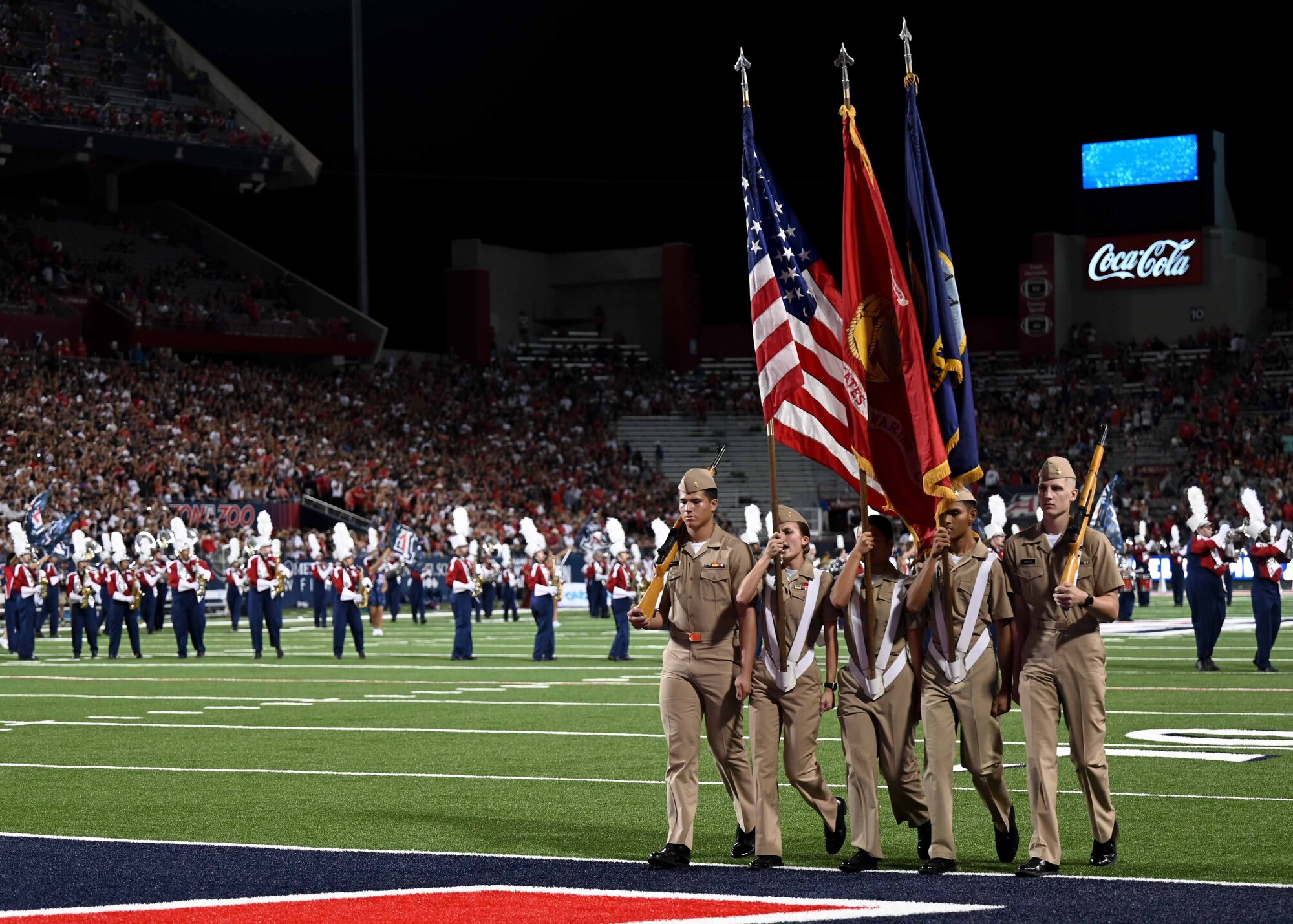A photo of Color Guard presenting the Colors.