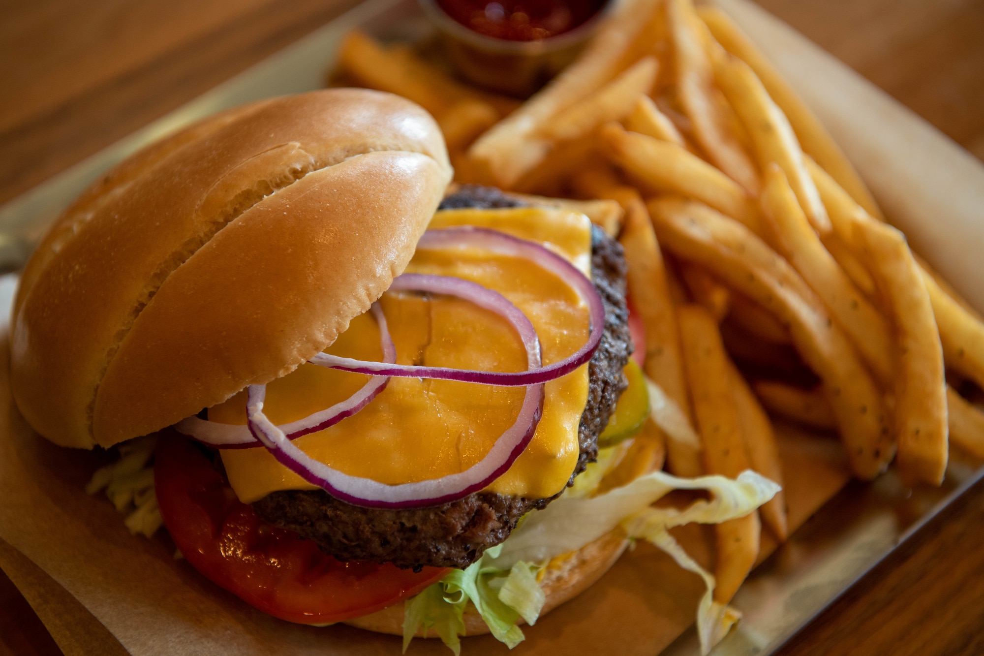 A new menu is ready for customers to try at HEROES in the Kaiserslautern Military Community Center at Ramstein Air Base, Germany, Aug. 12, 2022.