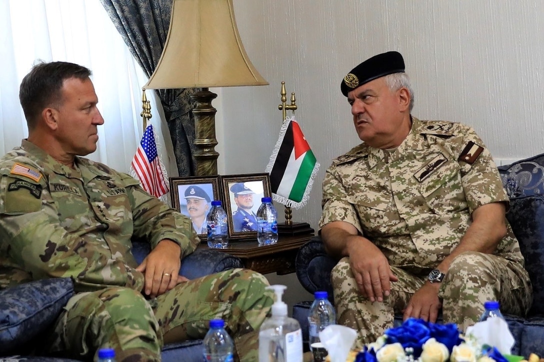 On September 12, General Michael “Erik” Kurilla, commander of U.S. Central Command, met with Jordan Armed Forces Chairman of the Joint Chiefs of Staff Maj. Gen. Youssef Ahmed Al-Hanaiti in Amman, Jordan.