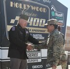 Re-enlistment ceremony at Kansas Speedway