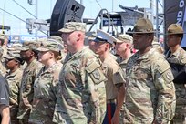 Re-enlistment ceremony at Kansas Speedway