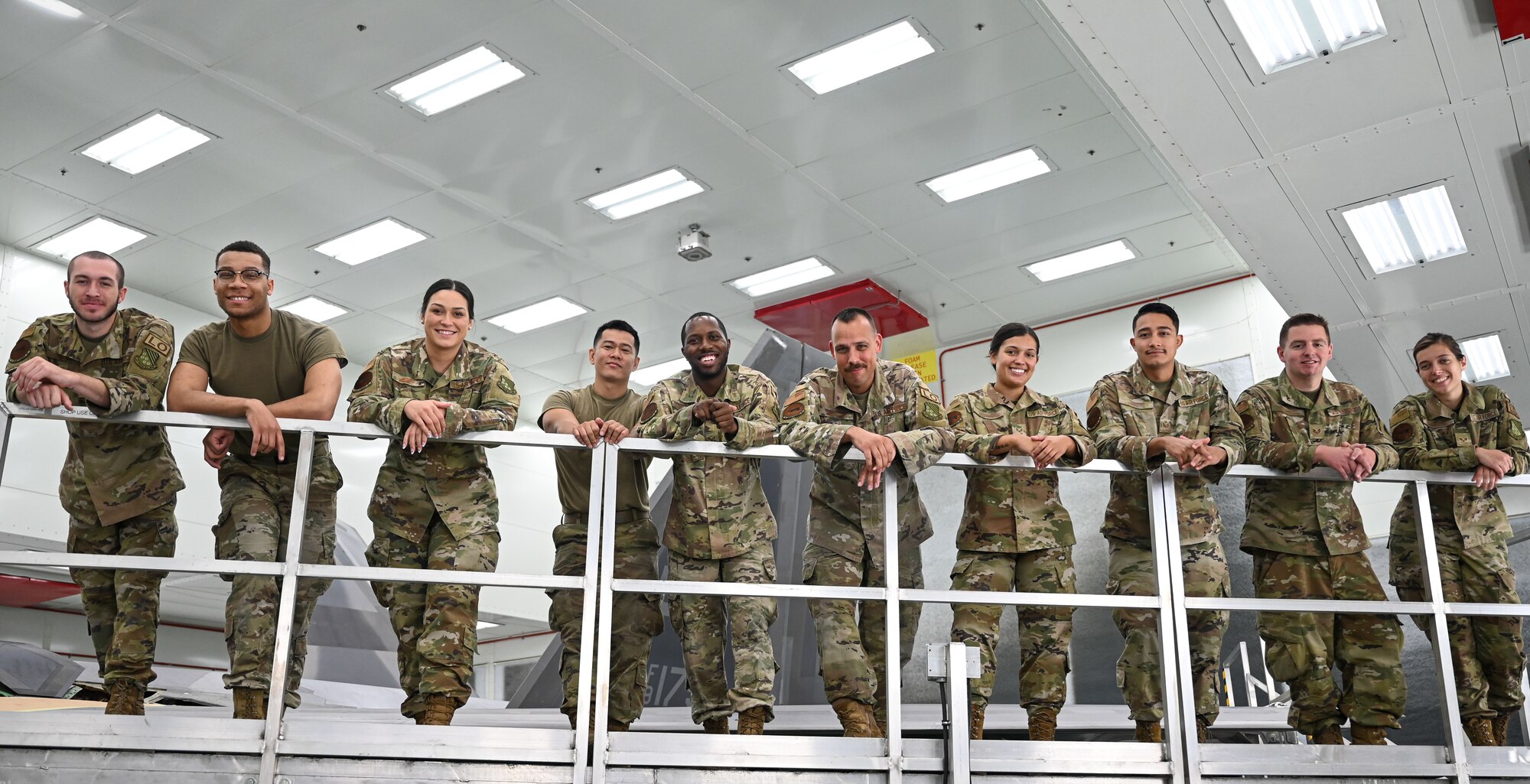 LO Airmen pose for a photo