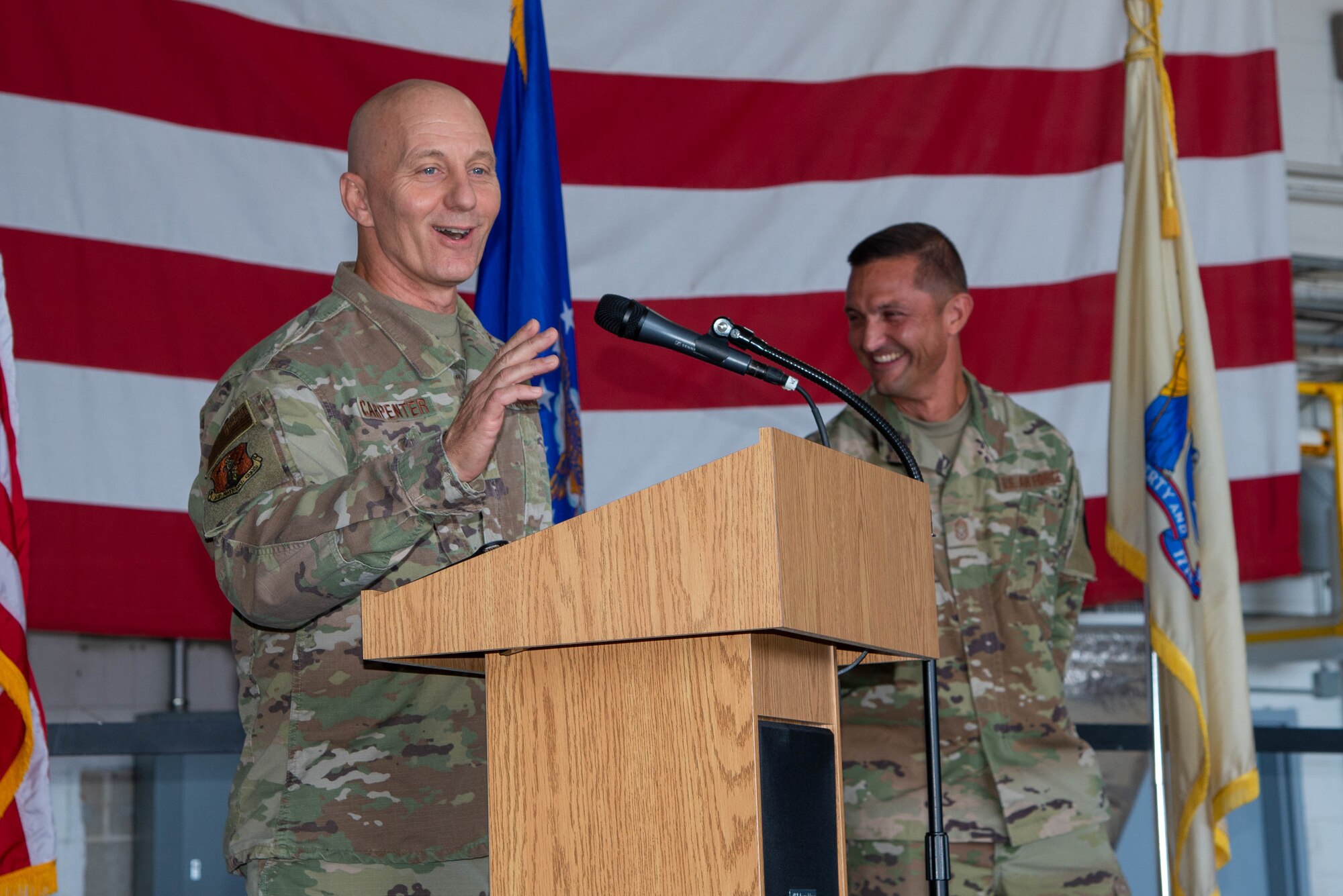 An image from a visit to the 177th Fighter Wing, New Jersey Air National Guard, by the deputy director, Air National Guard.