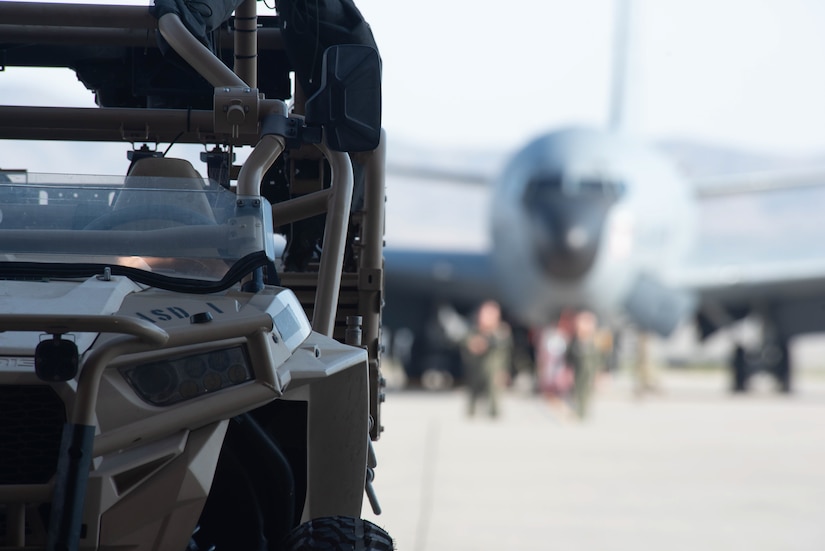 Soldiers from the 19th Special Forces Group (Airborne) arrive at Dugway Proving Ground in support of an agile combat employment joint exercise on Sept. 8, 2022.