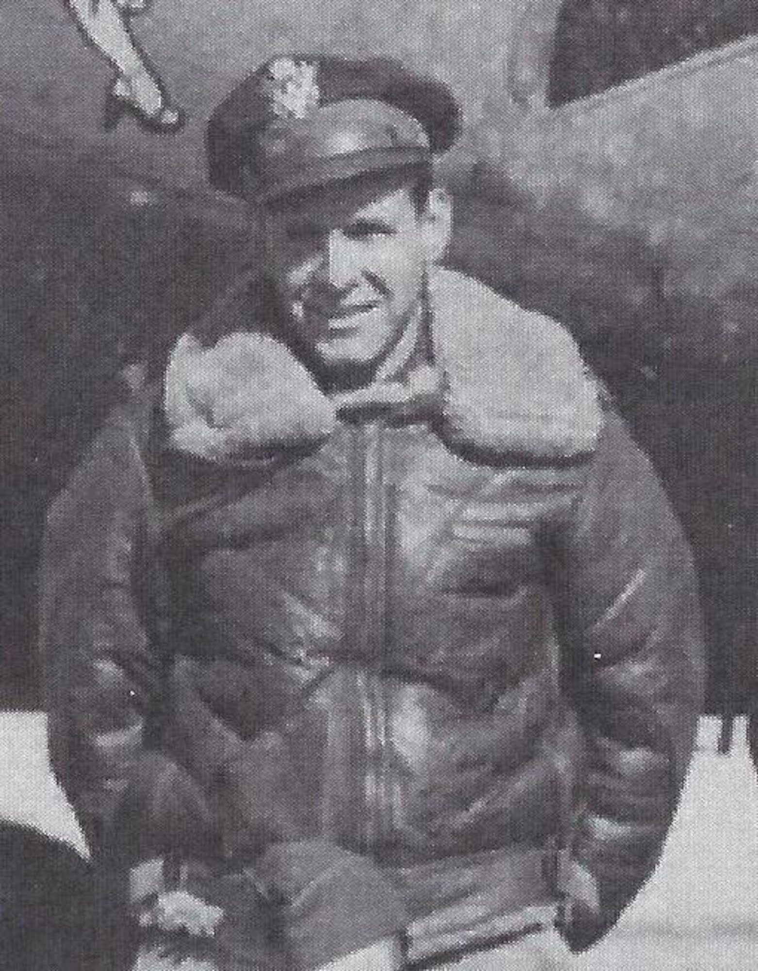 Crawford Elmer Hicks, circa 1944, during his days as a B-17 bomber pilot. (Photo courtesy National Archives)