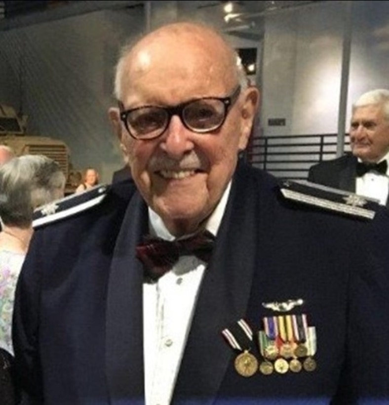 Crawford Elmer Hicks, circa 2019, upon receiving  his Prisoner of War Medal. (Photo by Senator David Perdue)