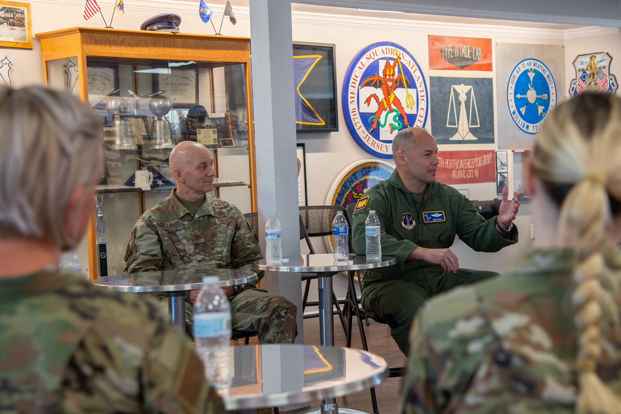An image from a visit to the 177th Fighter Wing, New Jersey Air National Guard, by the deputy director, Air National Guard.