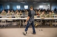 Former U.S. Army Sgt. Earl Granville, who lost his leg in Afghanistan and then later his twin brother to death by suicide, speaks to Soldiers of the Army Reserve's 75th Innovation Command about resilience as part of the 75th IC's Suicide Prevention Program's initiatives during National Suicide Prevention Month.