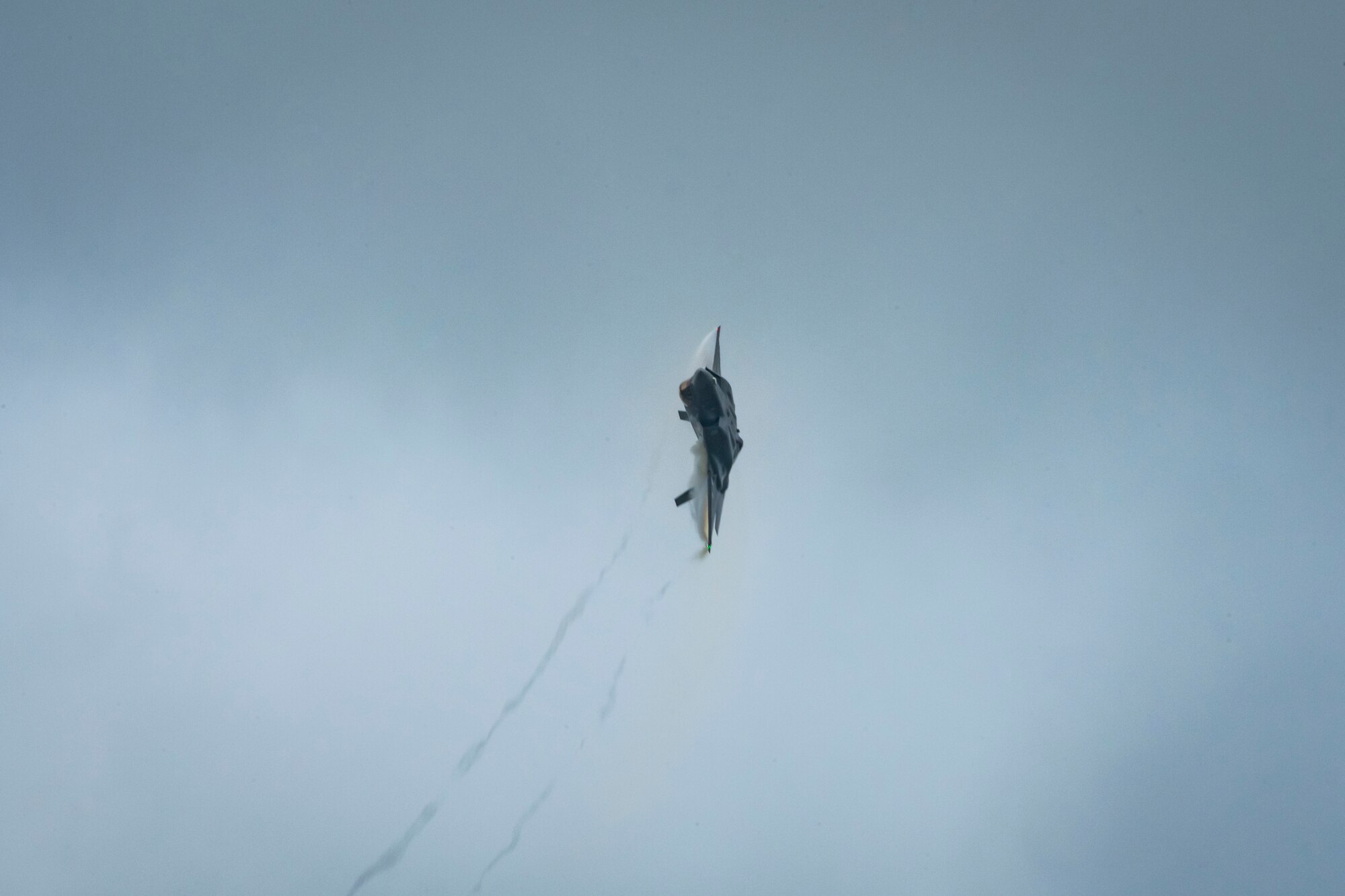 U.S. and Japanese military aircraft are displayed to attendees during an air show.