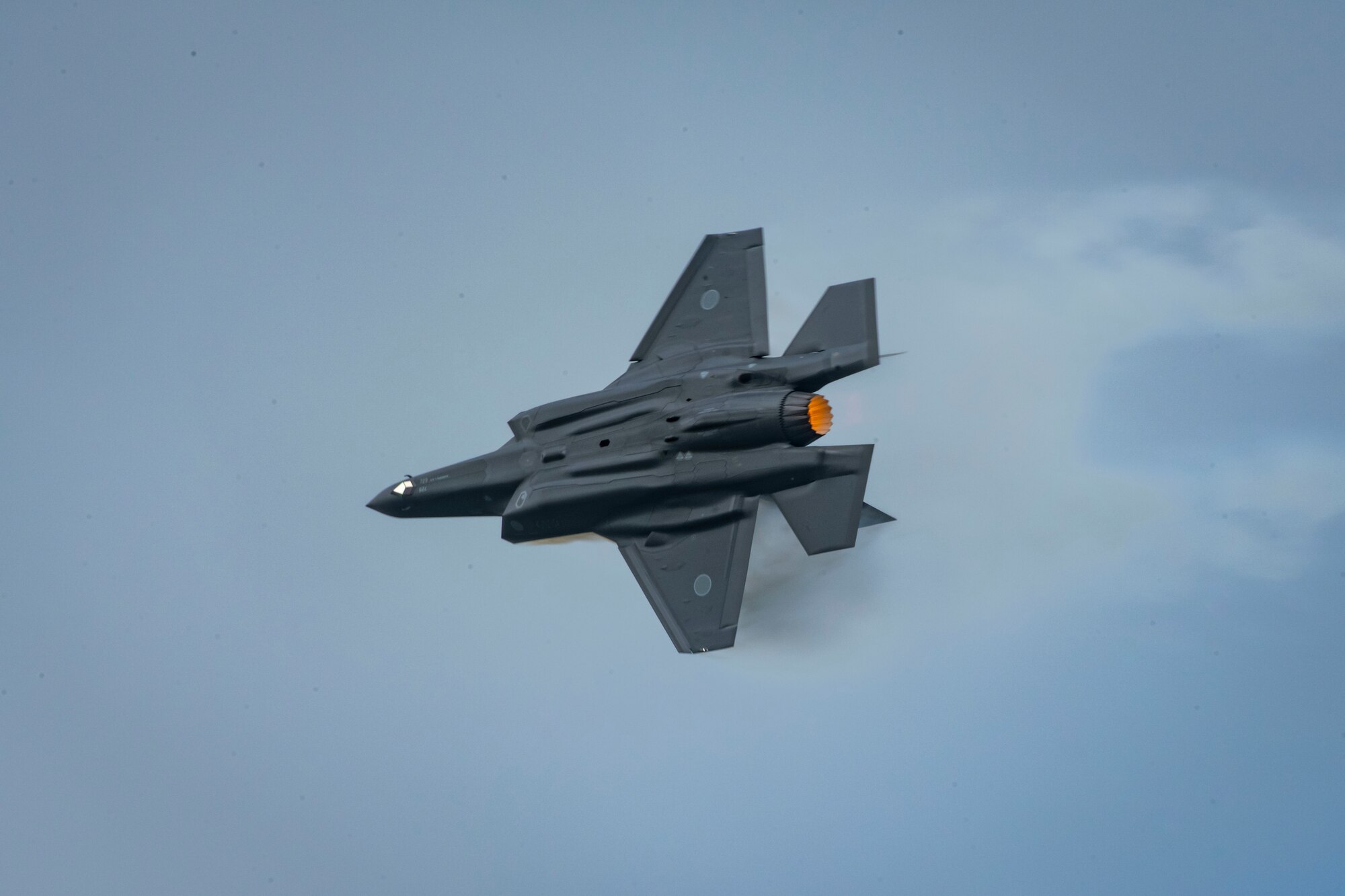 U.S. and Japanese military aircraft are displayed to attendees during an air show.