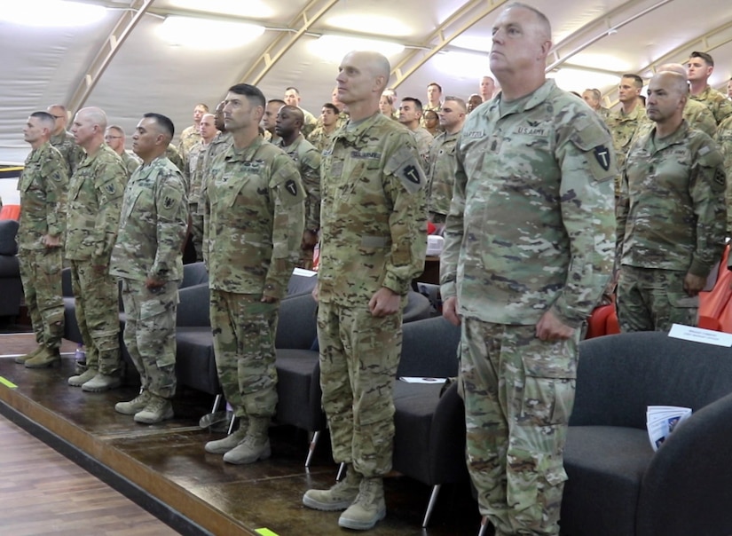 Texas Army National Guard's Task Force Mustang relieves Army Reserve's Task Force Eagle in Middle East