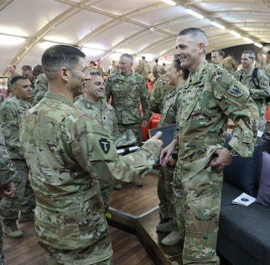 Texas Army National Guard's Task Force Mustang relieves Army Reserve's Task Force Eagle in Middle East