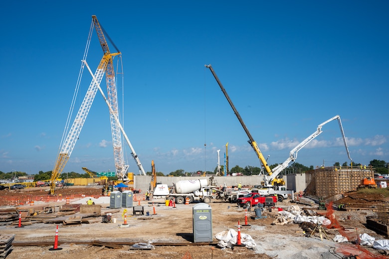 Construction continues on the new Louisville VA medical Center Sept. 9, 2022.