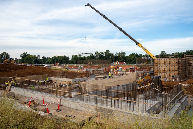 Construction continues on the new Louisville VA Medical Center Sept. 2, 2022.