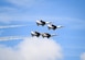 The U.S. Air Force Air Demonstration Squadron “Thunderbirds” practice a routine for the Joint Base Andrews 2022 Air & Space Expo upon their arrival at JBA, Md., Sept. 12, 2022. The Thunderbirds perform worldwide to strengthen morale and esprit de corps among Air Force members, support community relations, represent the United States and its armed forces to foreign nations and to project international goodwill. (U.S. Air Force Airman 1st Class Isabelle Churchill)