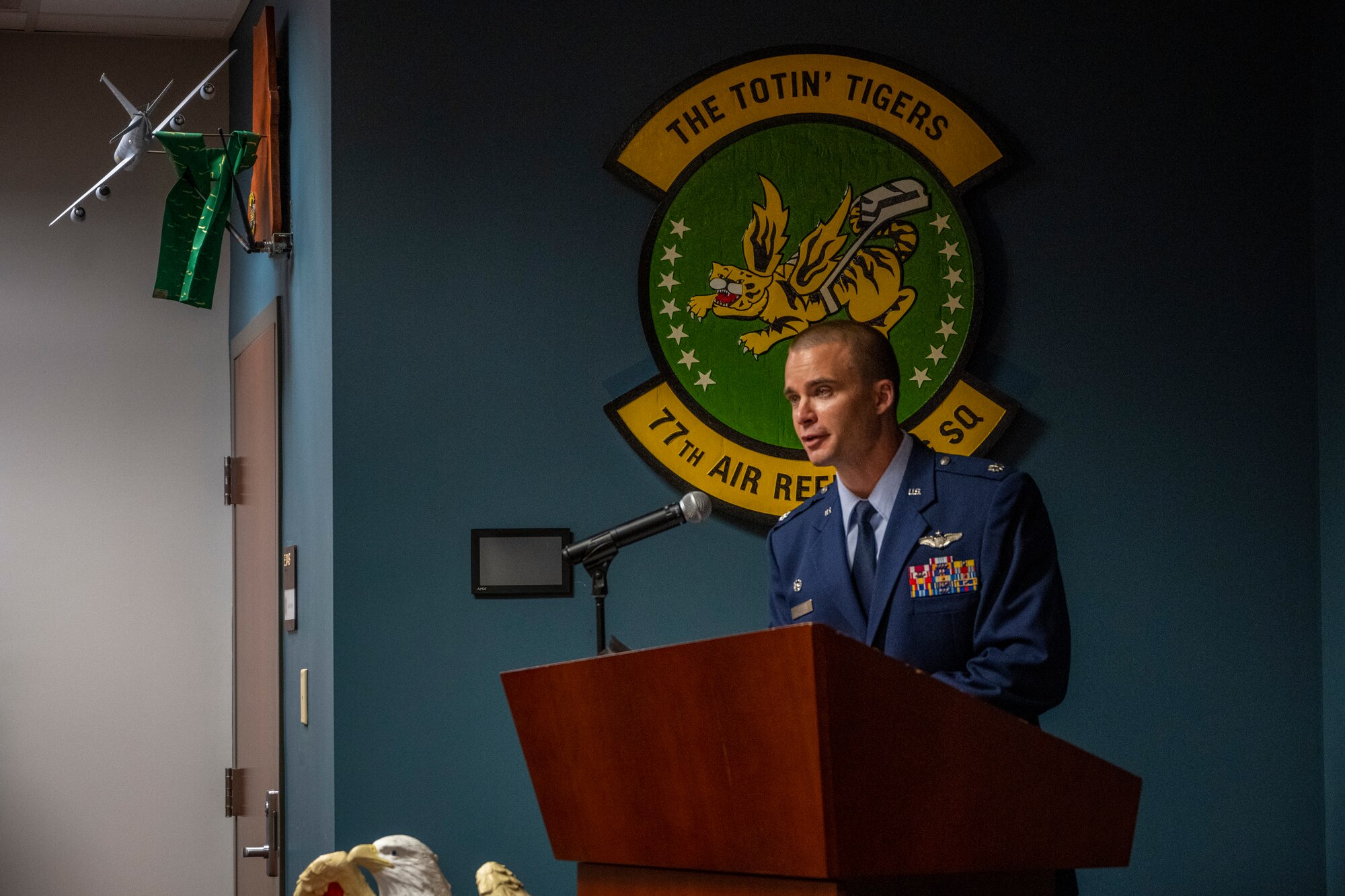 There are approximately 145 Active Duty Airmen assigned to the 911th ARS ranging from 13 different Air Force Specialty Codes, who will work in conjunction with the 916th Air Refueling Wing and their KC-46A Pegasus aircraft. (U.S. Air Force photo by Senior Airman Kylie Barrow)