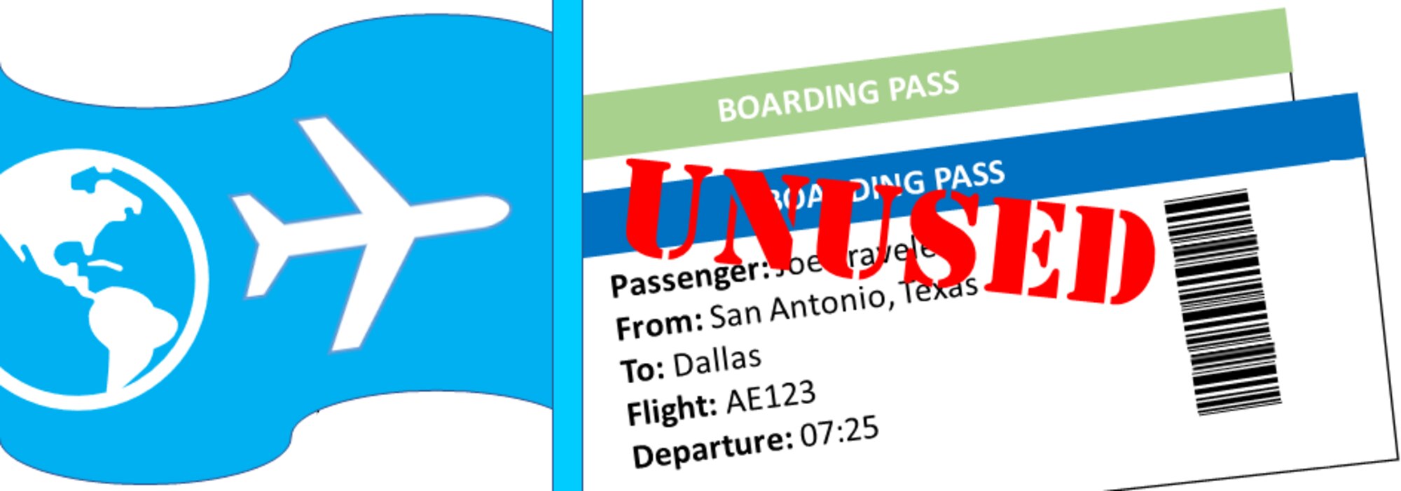 graphic for unused travel tickets