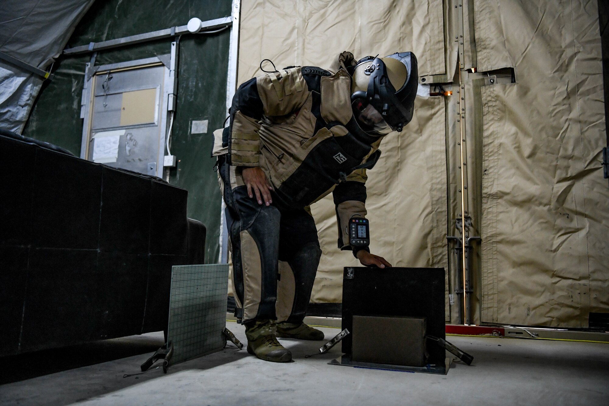 The 380th Expeditionary Civil Engineer Squadron’s Explosive Ordinance Disposal section hosted an EOD skills challenge September 5-9, 2022, at Al Dhafra Air Base, United Arab Emirates. Three teams of two were presented with various challenges to test their abilities as EOD technicians.