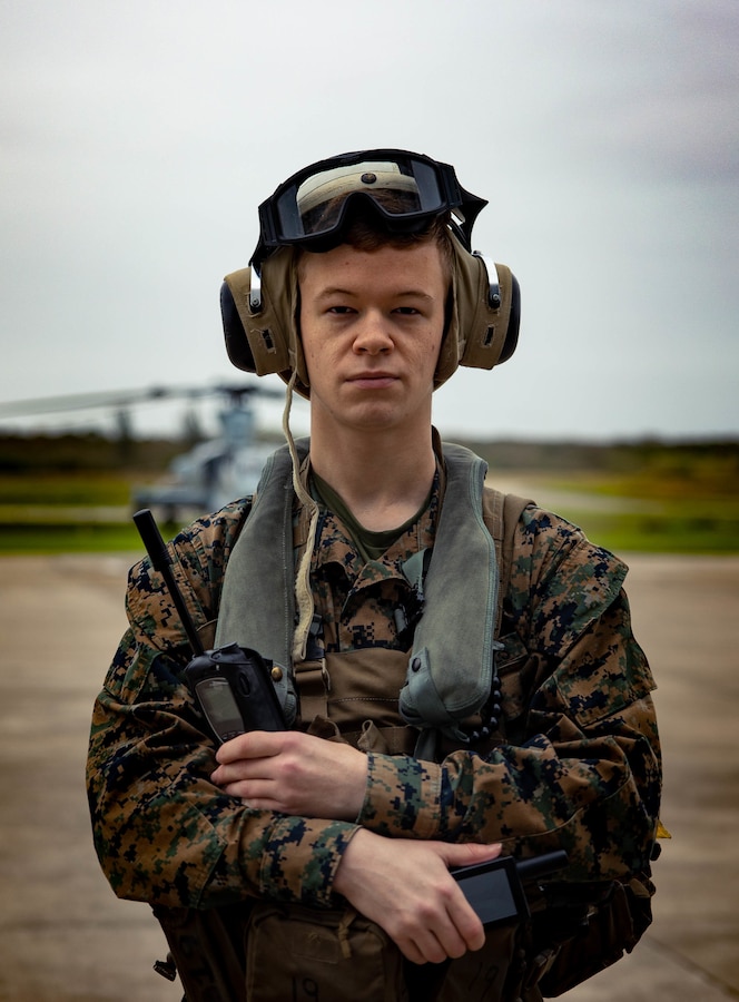 U.S. Marine Corps Lance Cpl. Jeramy Martin, a communications data system administrator attached to Marine Light Attack Helicopter Squadron (HMLA) 773, 4th Marine Aircraft Wing, Marine Forces Reserve in support of Special Purpose Marine Air-Ground Task Force UNITAS LXIII, poses for a photo before flight operations near the Christ the Redeemer statue at Corcovado Mountain, Rio de Janeiro, during exercise UNITAS LXIII, Sept. 12, 2022. UNITAS, which is Latin for “unity,” was conceived in 1959 and has taken place annually since first conducted in 1960. This year marks the 63rd iteration of the world’s longest-running annual multinational maritime exercise. Additionally, this year Brazil celebrated its bicentennial, a historical milestone commemorating 200 years of the country’s independence. Martin is a native of Orlando, FL. (U.S. Marine Corps photo by Cpl. Colton K. Garrett)