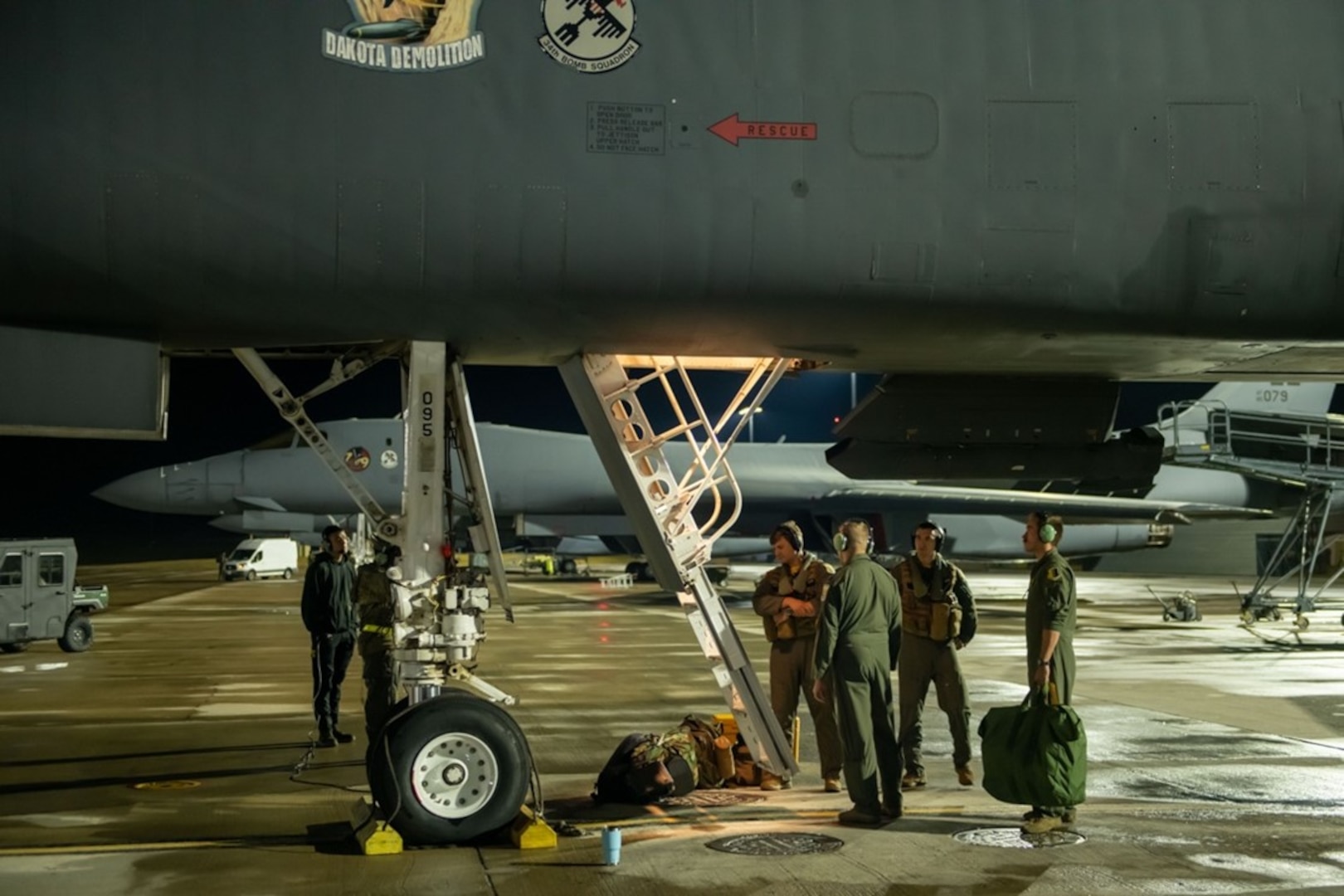 Aircrew from the 37th Bomb Squadron board a B-1B Lancer at Ellsworth Air Force Base, S.D., for a long-distance CONUS-to-CONUS mission into the Indo-Pacific region, Sept 10, 2022.