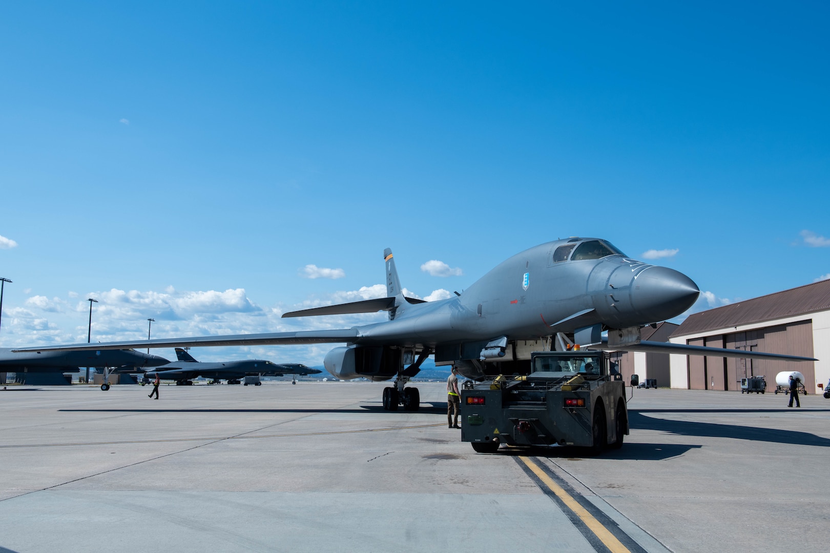 A B-1B Lancer from the 28th Bomb Wing at Ellsworth Air Force Base, S.D., returns from a CONUS-to-CONUS (C2C) mission to the Indo-Pacific, Sept. 10, 2022.