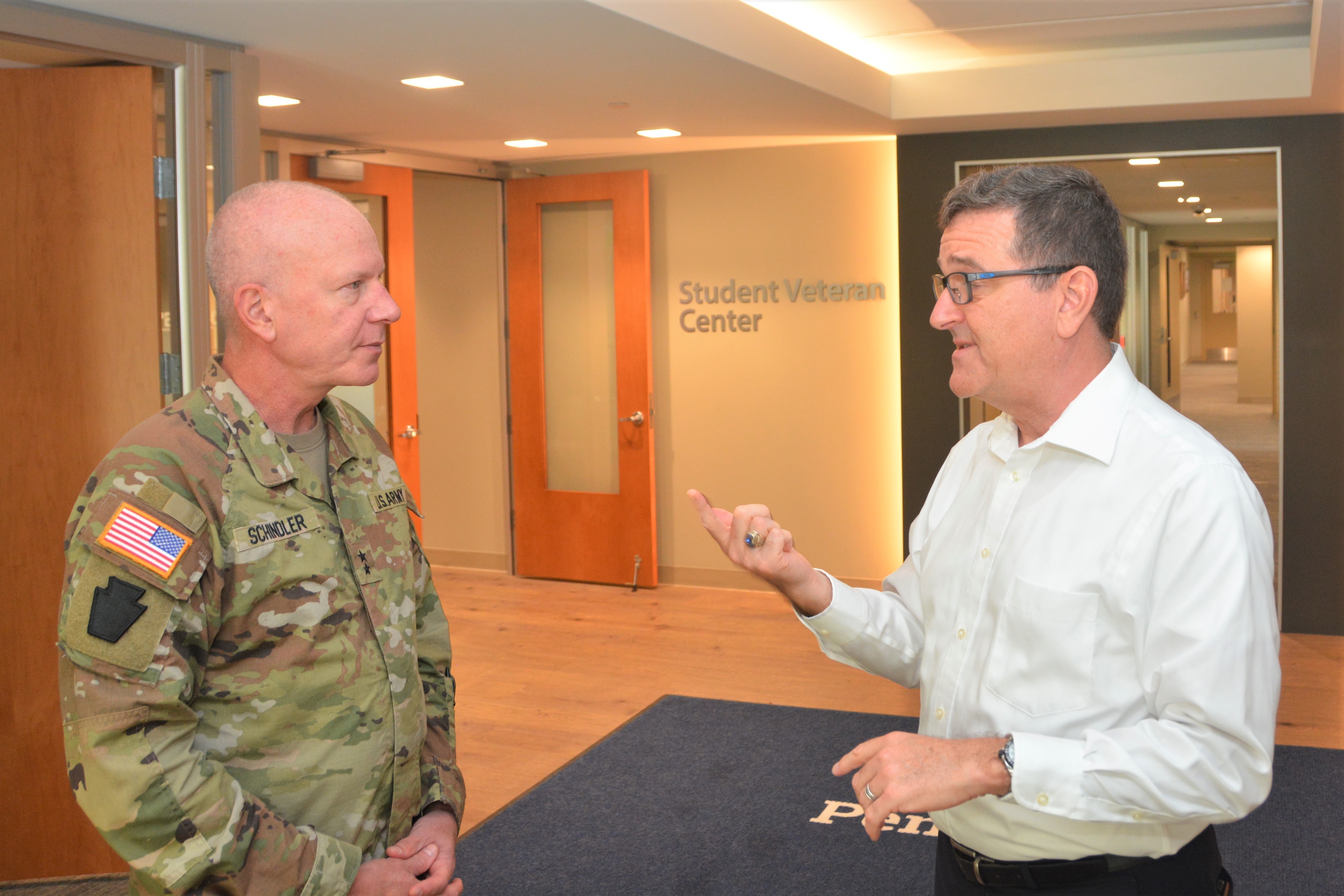 Pa. adjutant general visits Penn State Student Veteran Center