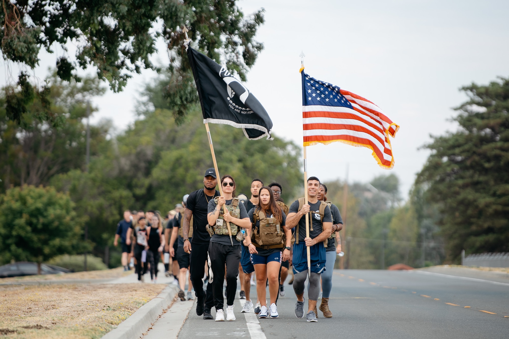 Airmen marching