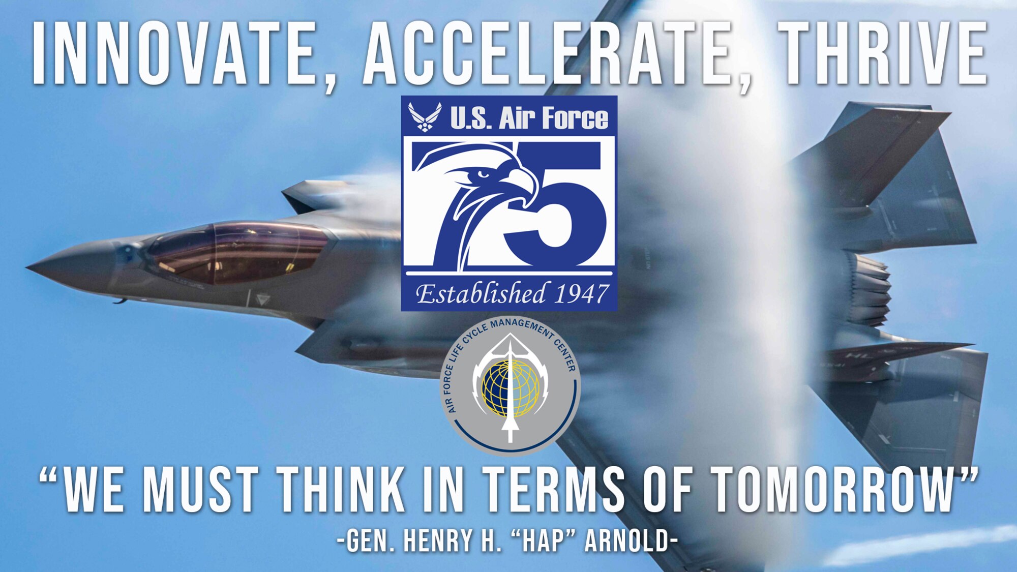 USAF 75th Anniversary Graphic - AFLCMC use. (U.S. Air Force graphic by Jim Varhegyi).