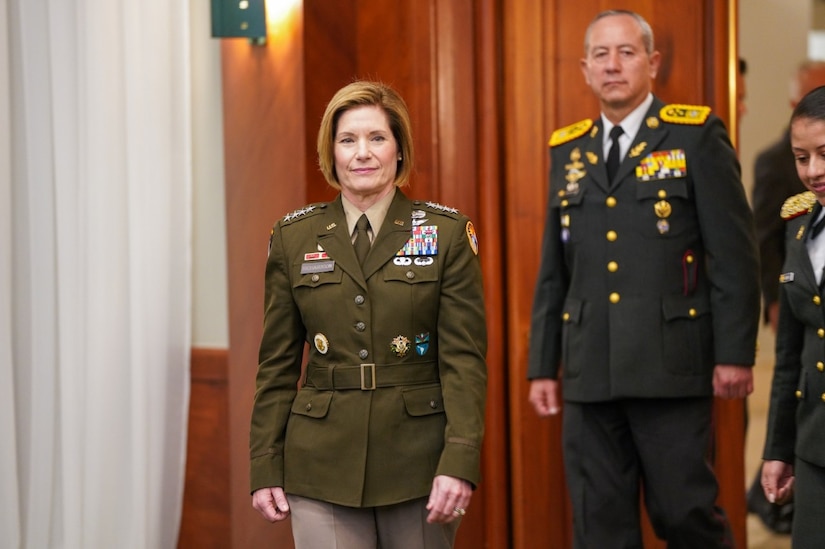 U.S. Army Gen. Laura J. Richardson, the commander of U.S. Southern Command, arrives for opening ceremony of the South American Defense Conference 2022 (SOUTHDEC 22).