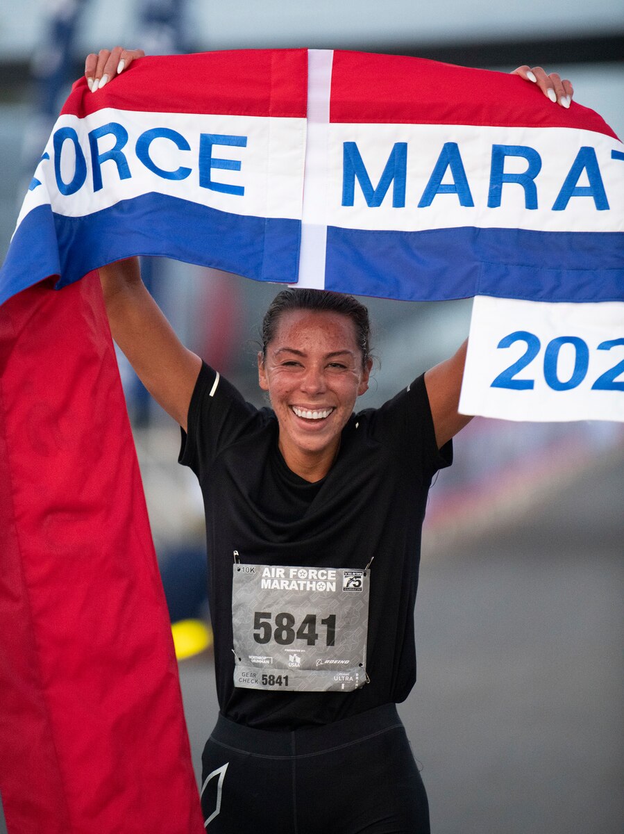 Paralympic gold medalist Grace Norman wins the Air Force Marathon's female 10K division with a time of 35 minutes, 20 seconds. Norman was among thousands of runners in the 26th annual Air Force Marathon on Sept. 17 at Wright-Patterson Air Force Base, Ohio.