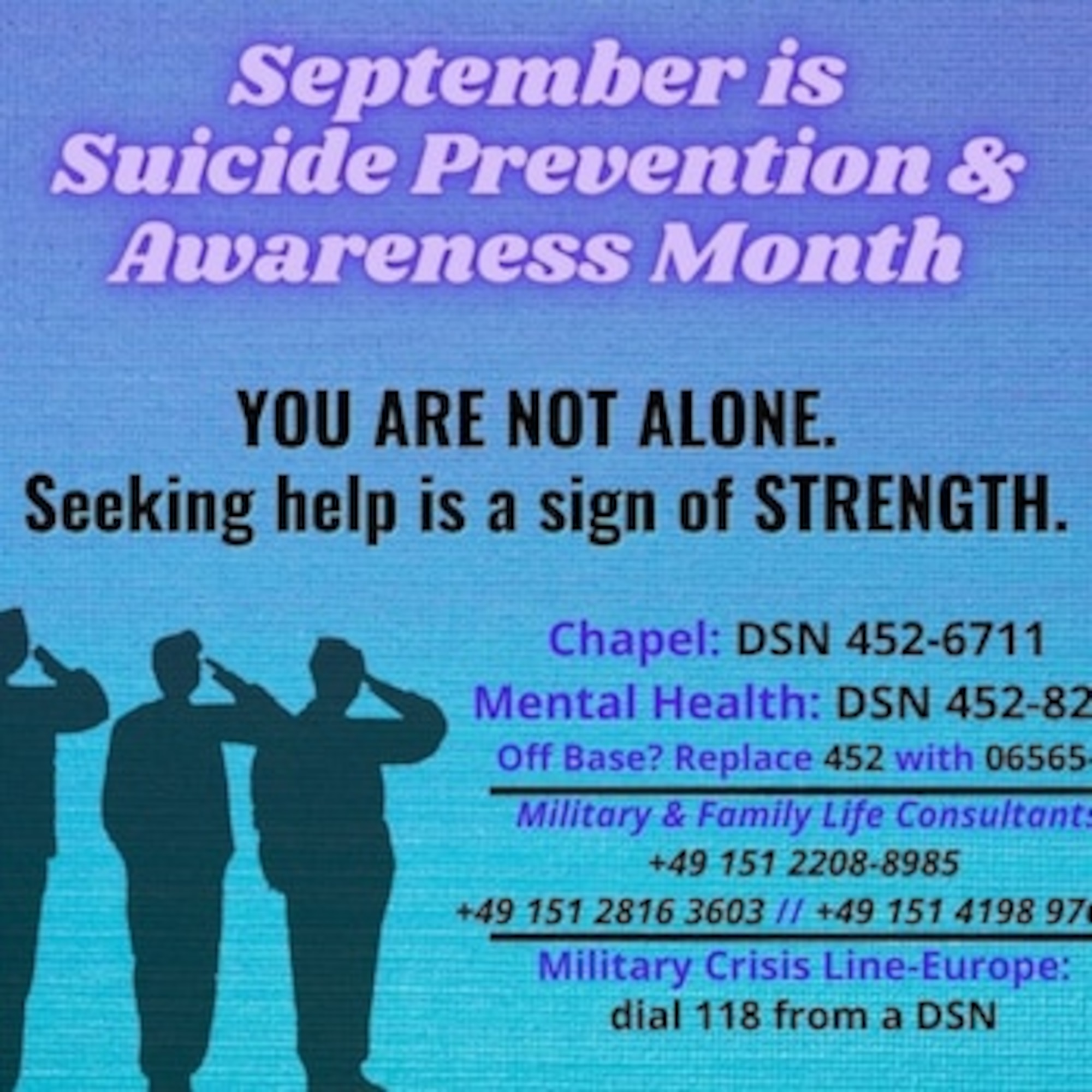 The graphic shows the available resources for those in need of mental, emotional and spiritual assistance.