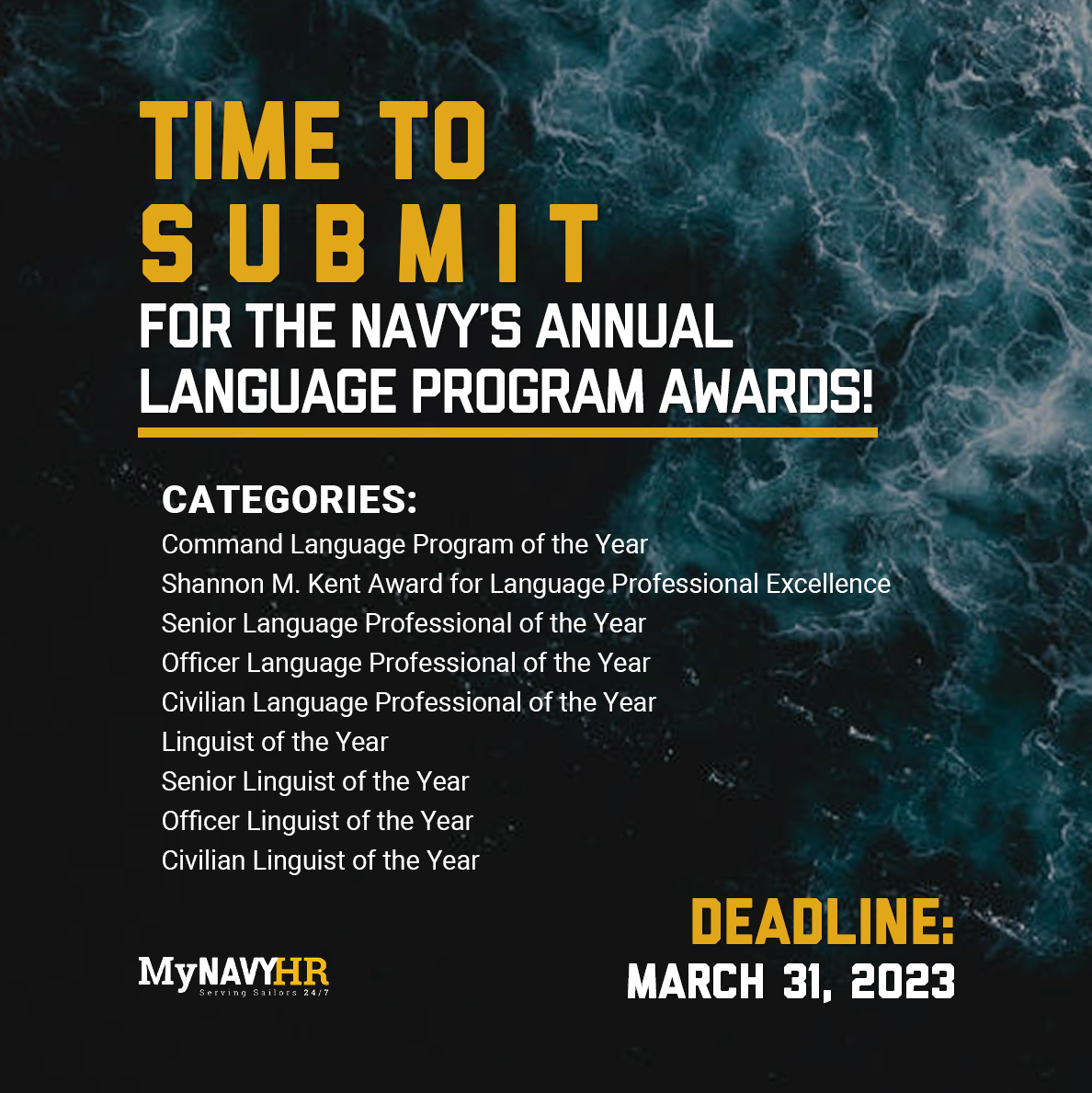 Get Your Nominations in Now for the Navy’s Language Program Awards