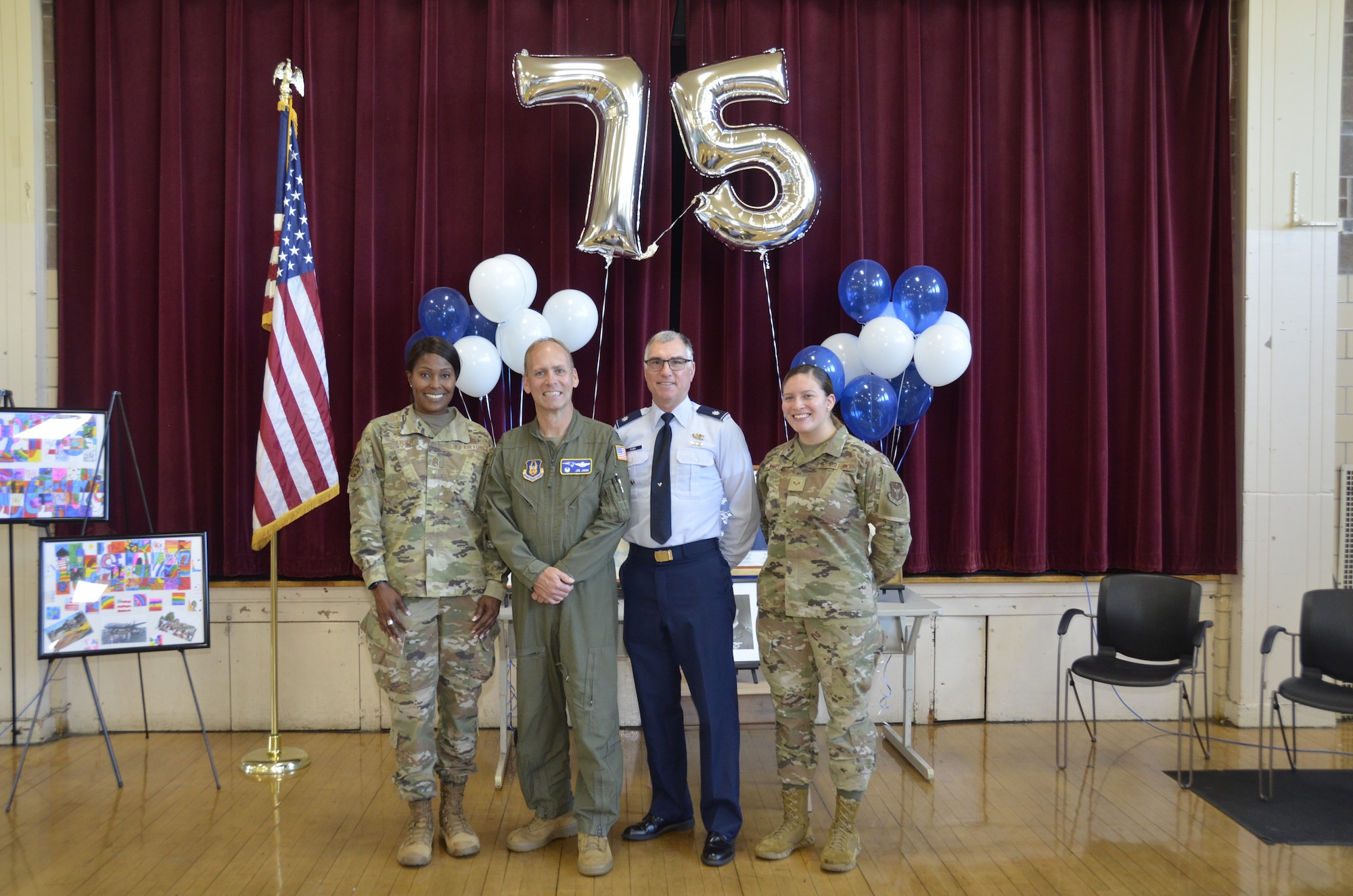 Children at Chicopee’s Herbert Bowie Elementary School held a 75th Air Force Birthday party, on Sept. 15.