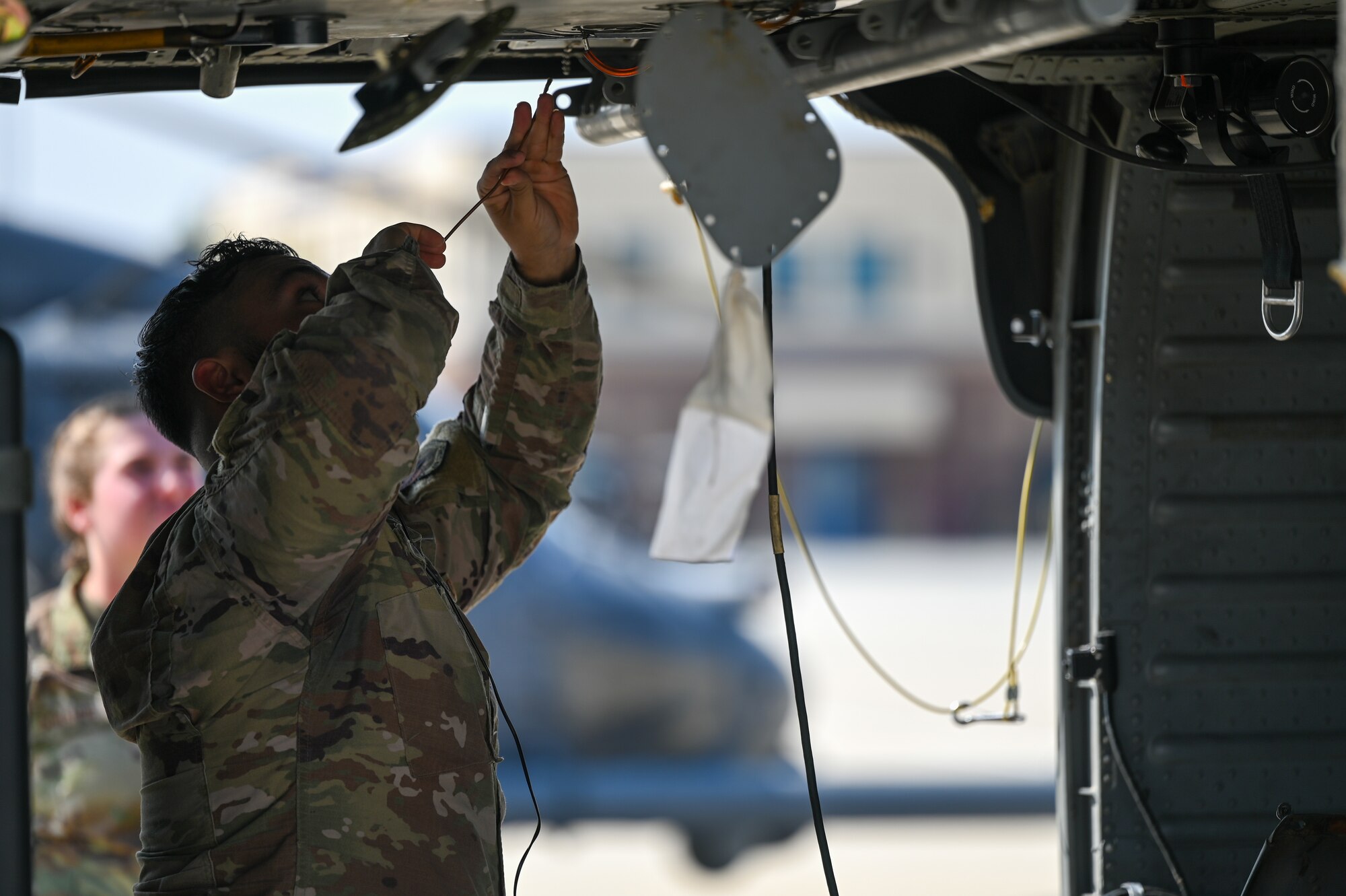 A photo of an Airman working.