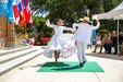 The children of U.S. Army South Partner Liaison Officer, Peruvian Lt. Col. Carlos Leon, perform a traditional dance during the 2022 National Hispanic Heritage Month celebration at the U.S. Army South Headquarters on Fort Sam Houston, Texas, Sept. 16, 2022. National Hispanic Heritage Month is celebrated annually from Sept. 15 through Oct. 15 and recognizes the history, culture and contributions made by Hispanic Americans throughout history. (U.S. Army photo by Staff Sgt. Alan Brutus)