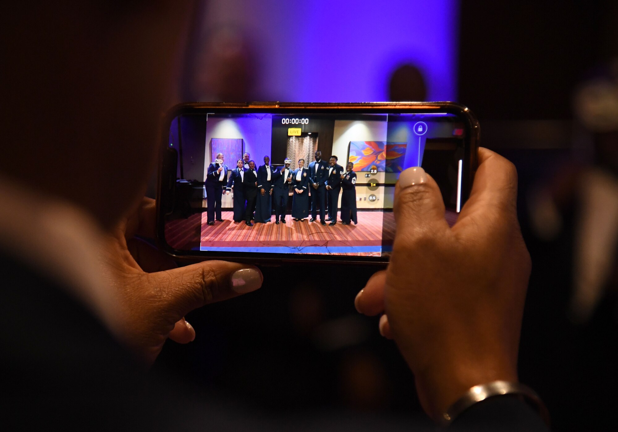 Keesler personnel attend the Keesler Air Force Ball inside the IP Casino Resort Spa at Biloxi, Mississippi, Sept. 17, 2022. The event, which celebrated the Air Force's 75th birthday, also included a cake cutting ceremony. (U.S. Air Force photo by Kemberly Groue)