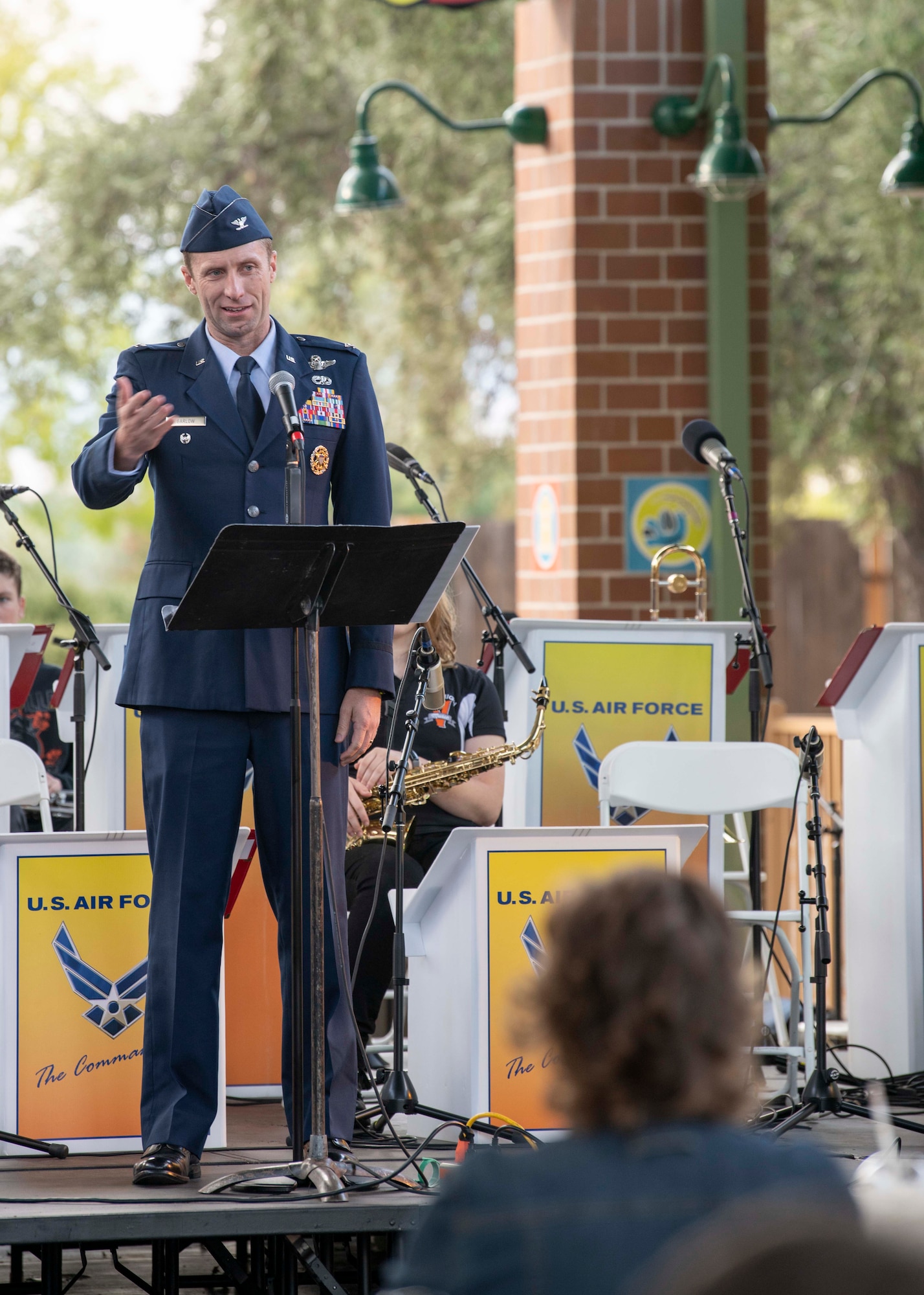 Col. Ryan Garlow, 60th Air Mobility Wing vice commander, addresses the audience during a POW/MIA tribute ceremony, Sept. 18, 2022, in Vacaville, California.  National POW/MIA Recognition Day is observed on the third Friday in September to honor those who were prisoners of war and those who are still missing in action.