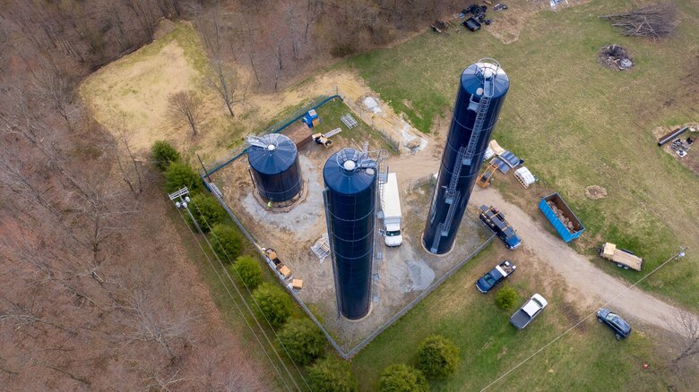 The U.S. Army Corps of Engineers Pittsburgh District is hosting a project dedication ceremony marking the completion of the National Pike Water Authority (NPWA) storage tank project in Henry Clay Township in Fayette County, Pennsylvania. The project increases the potable water supply to residents in four Fayette County municipalities. (Photo courtesy of National Pike Water Authority)