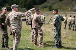 Soldiers with the New Jersey Army National Guard teamed with  the U.S. Army Security Force Assistance Brigade to advise and prepare the Albanian Armed Forces for a critical NATO validation exercise in Bize, Tirana, Albania, Sept. 15, 2022.  The New Jersey National Guard continues an over 20-year state partnership with Albania, while the SFAB Soldiers have been in country since April, embedded with the Albanian Light Infantry Battalion Group.